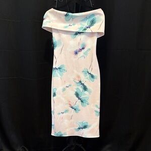 Goddess Strapless Dress in Pastel Floral